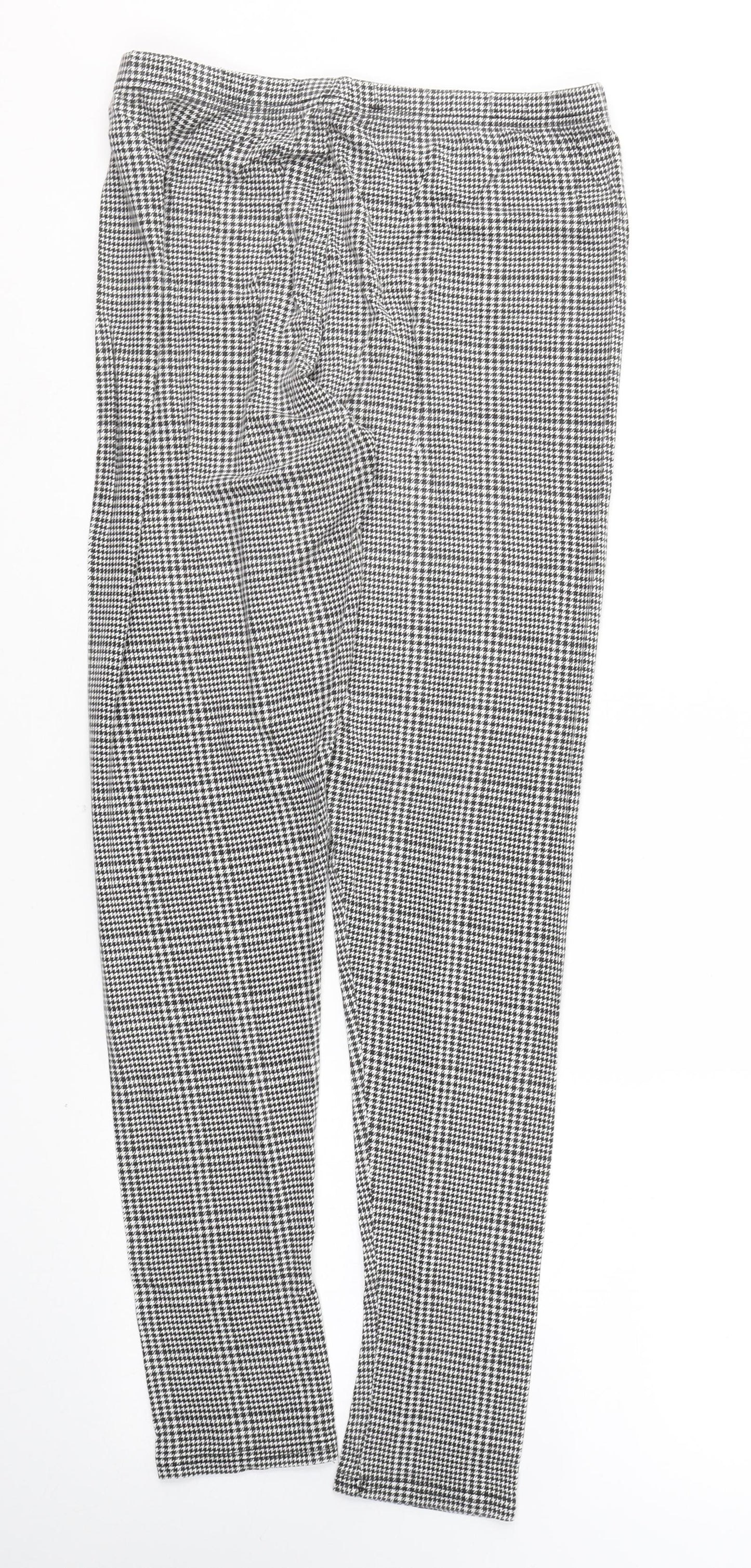 Innocent Womens Black Houndstooth Cotton Capri Leggings Size 12 L28 in