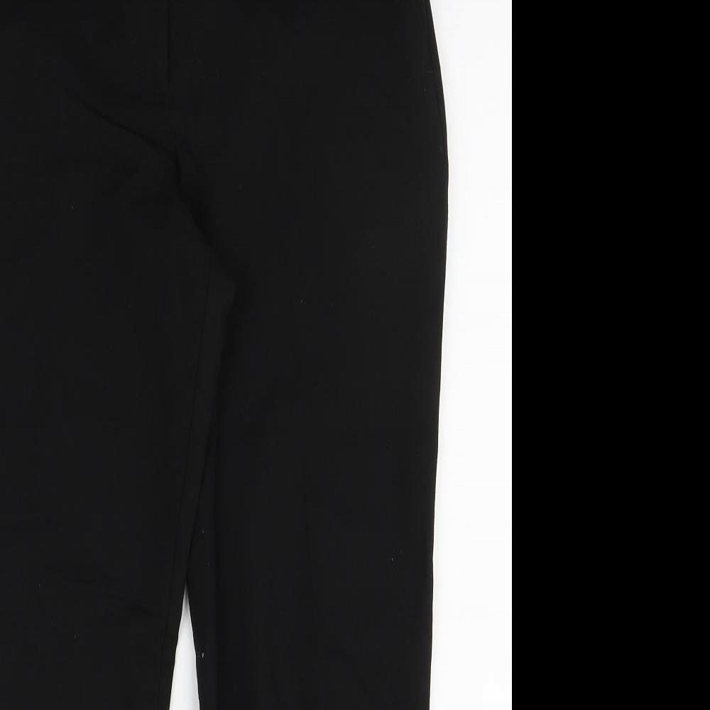 Topshop Womens Black  Polyester Capri Trousers Size 8 L23 in Regular Zip