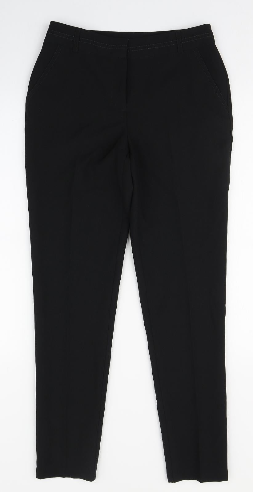 Primark Womens Black  Polyester Trousers  Size 6 L29 in Regular Zip