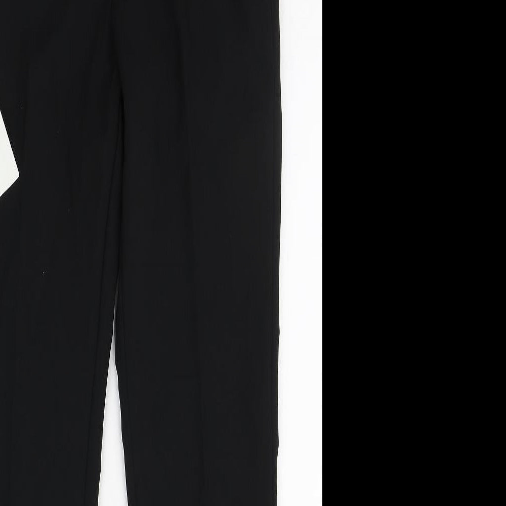 NEXT Womens Black  Polyester Trousers  Size 10 L28 in Regular Zip