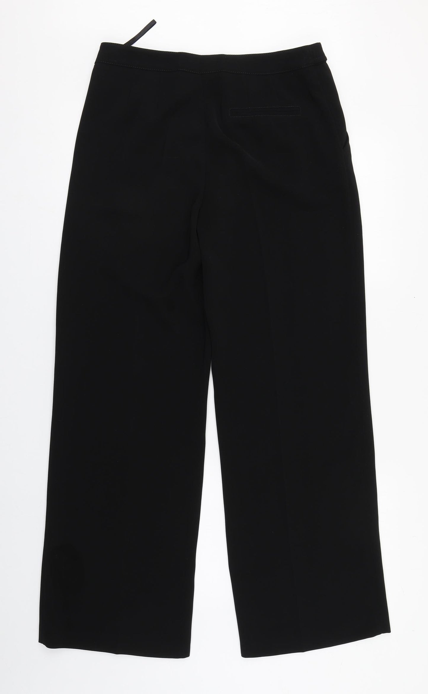 Per Una Womens Black  Polyester Trousers  Size 12 L31 in Regular Zip