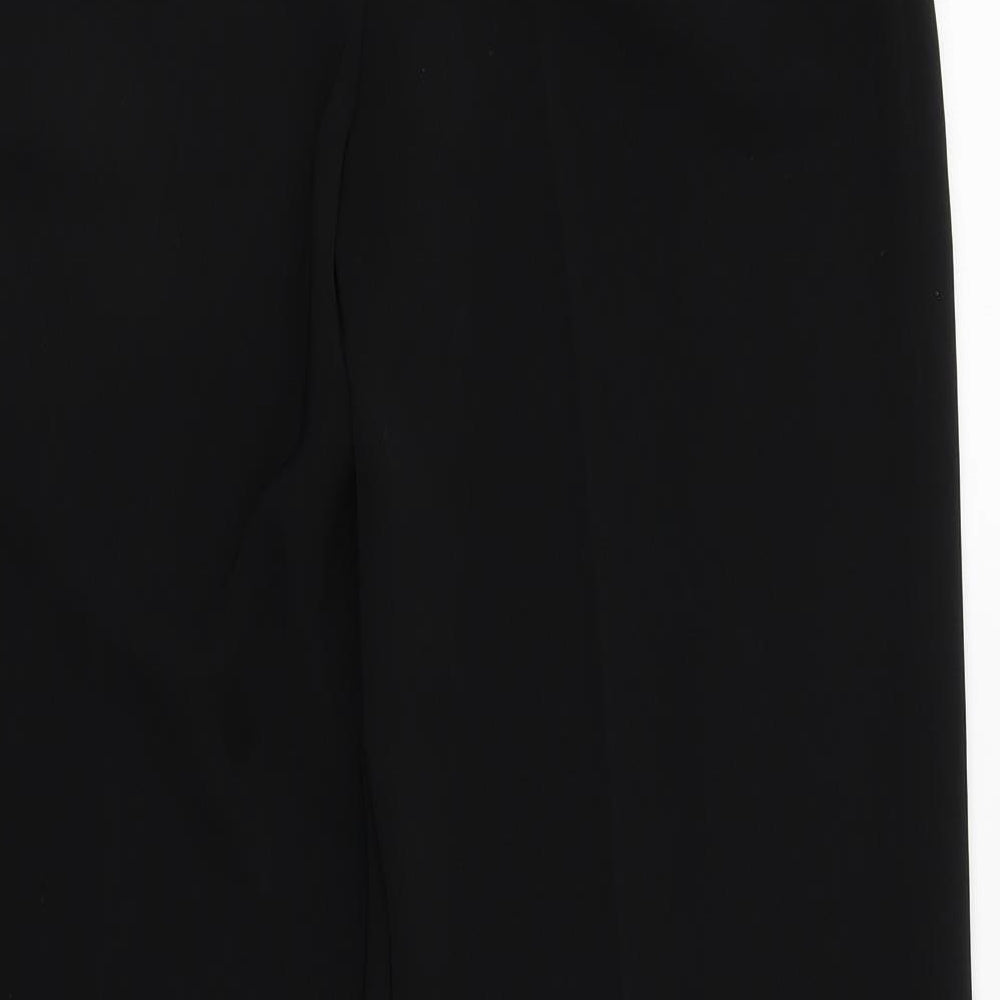 Per Una Womens Black  Polyester Trousers  Size 12 L31 in Regular Zip