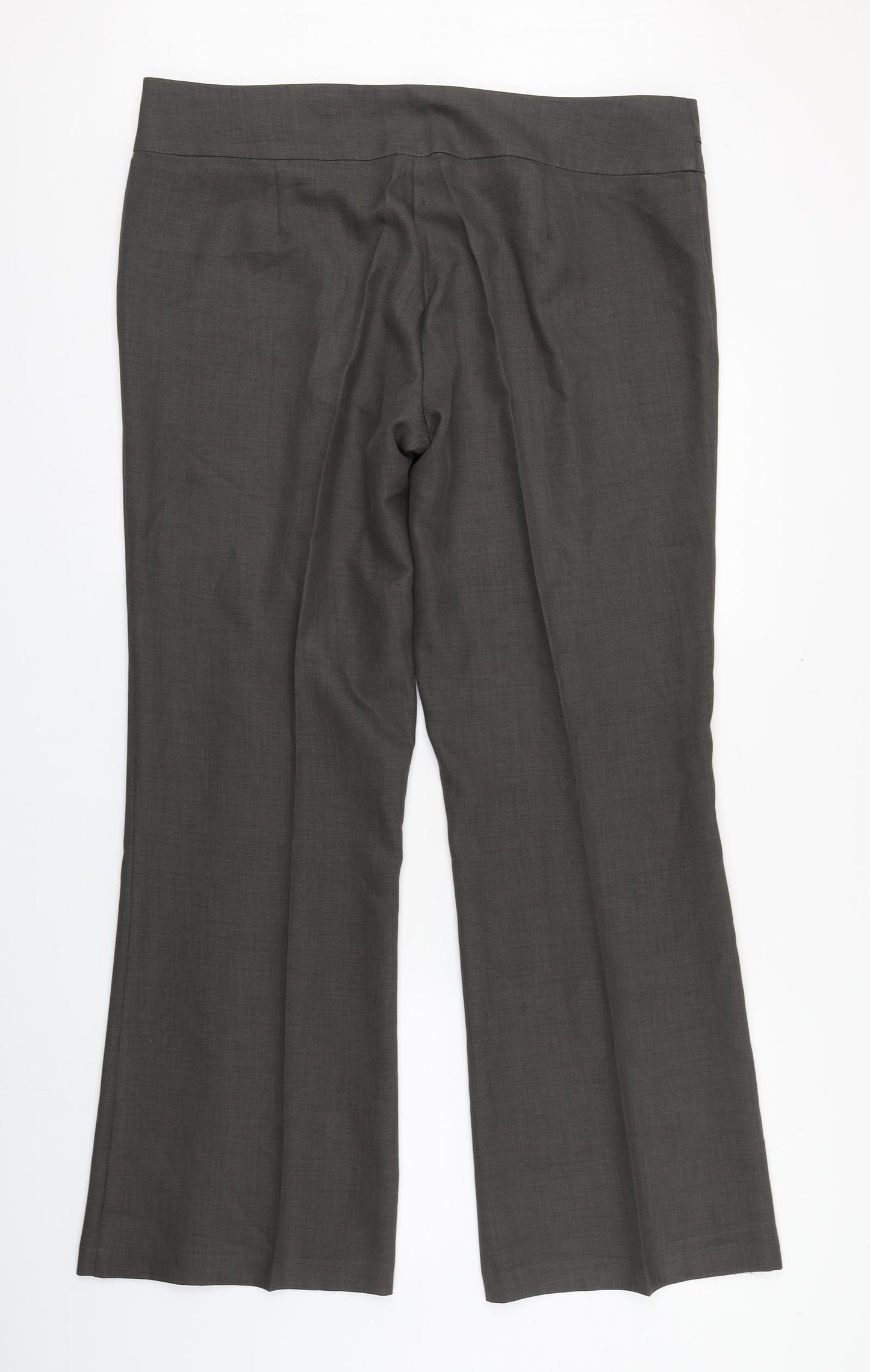 Papaya Womens Grey  Polyester Trousers  Size 18 L29 in Regular Zip