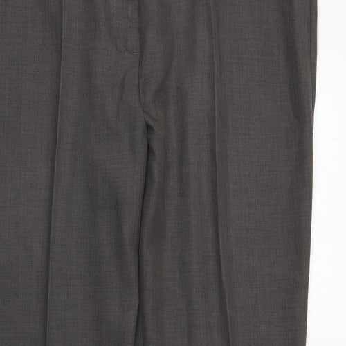 Papaya Womens Grey  Polyester Trousers  Size 18 L29 in Regular Zip