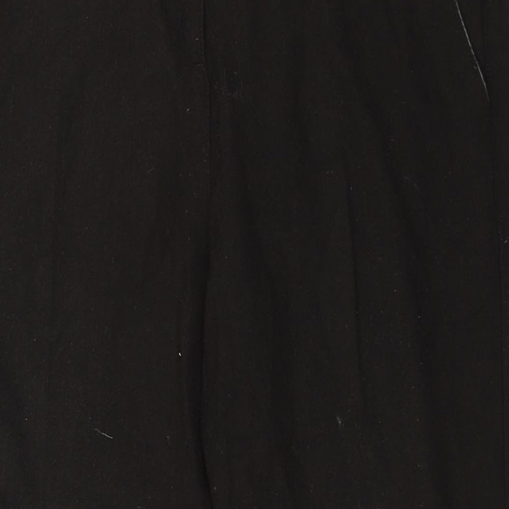 Marks and Spencer Womens Brown  Polyester Trousers  Size 14 L26 in Regular Zip