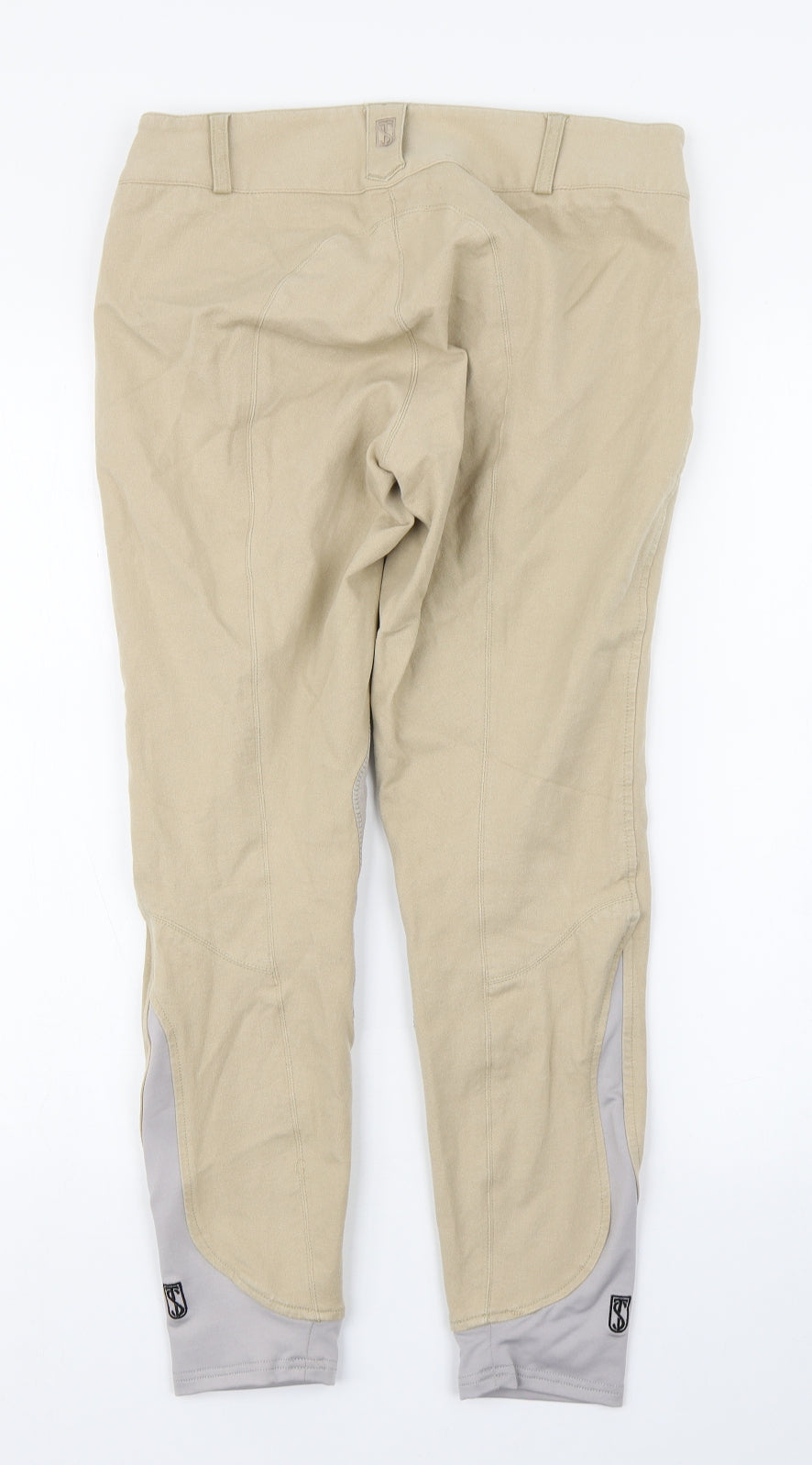 Tred Step Womens Beige  Cotton Jegging Trousers Size 28 in L28 in Regular Zip - Jodhpurs
