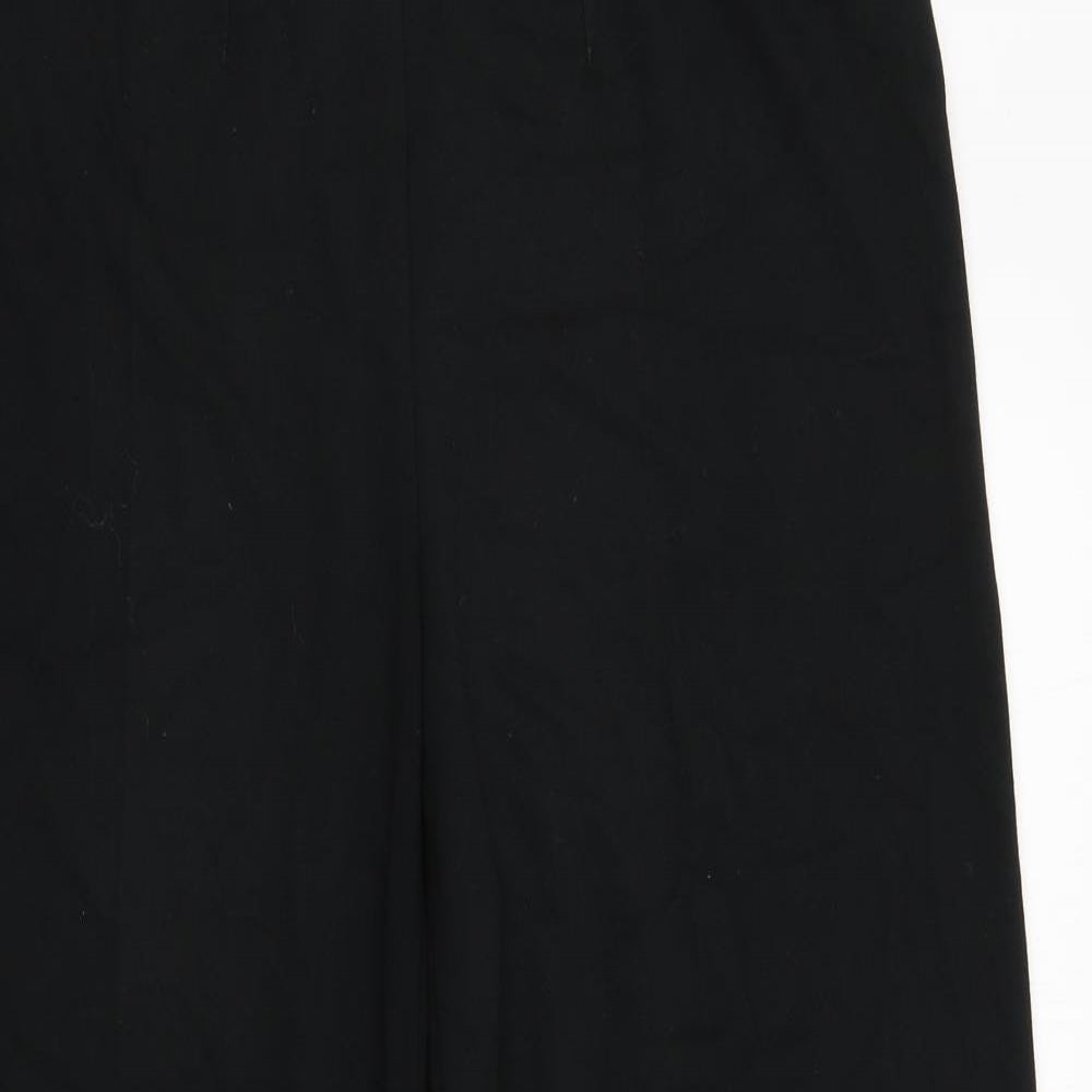 Marks and Spencer Womens Black  Viscose Trousers  Size 16 L28 in Regular