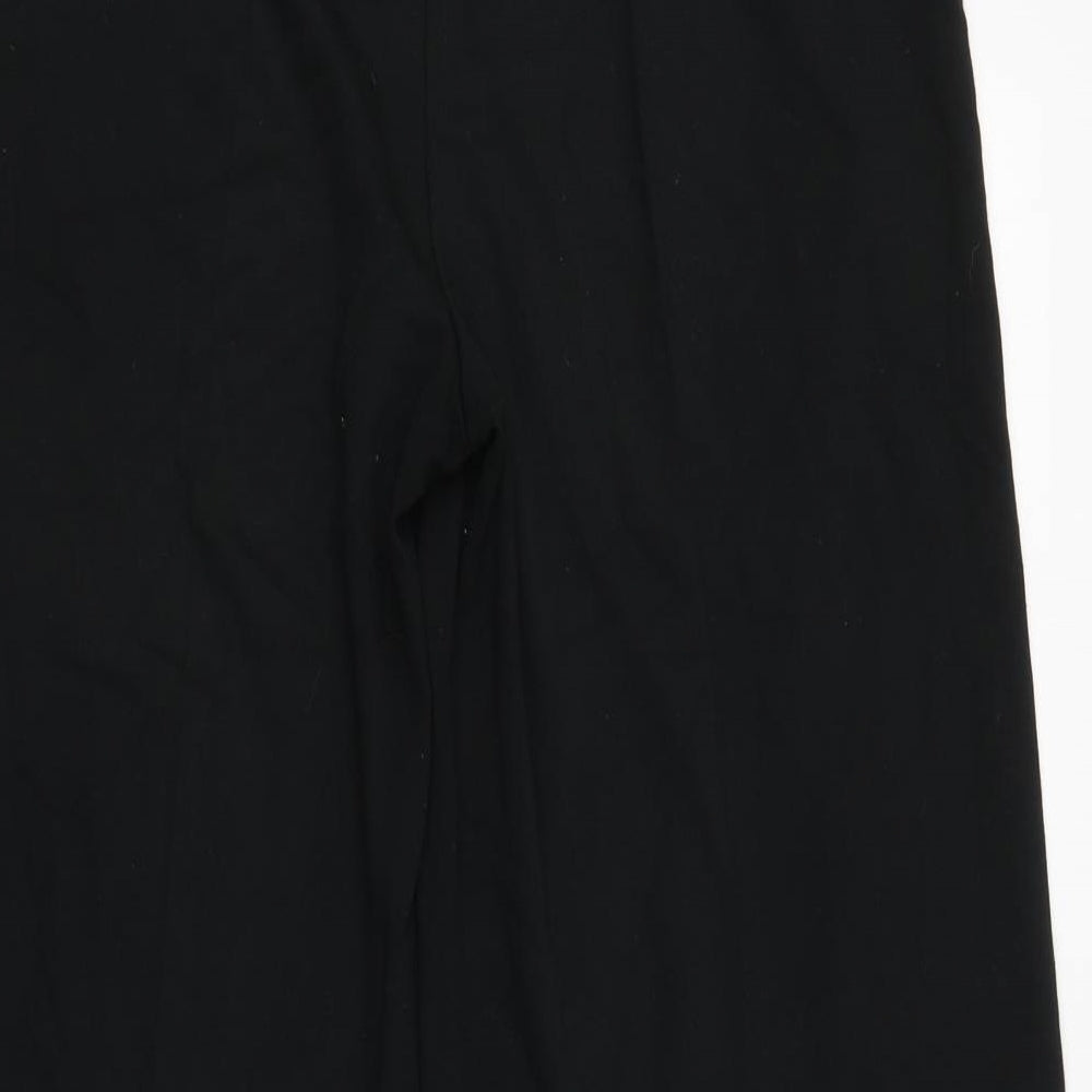 Marks and Spencer Womens Black  Viscose Trousers  Size 16 L28 in Regular