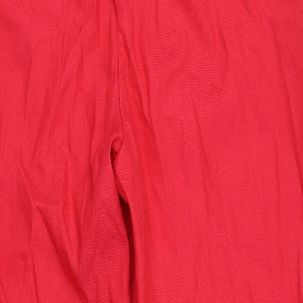 Per Una Womens Red  Polyester Capri Trousers Size 16 L24 in Regular Zip