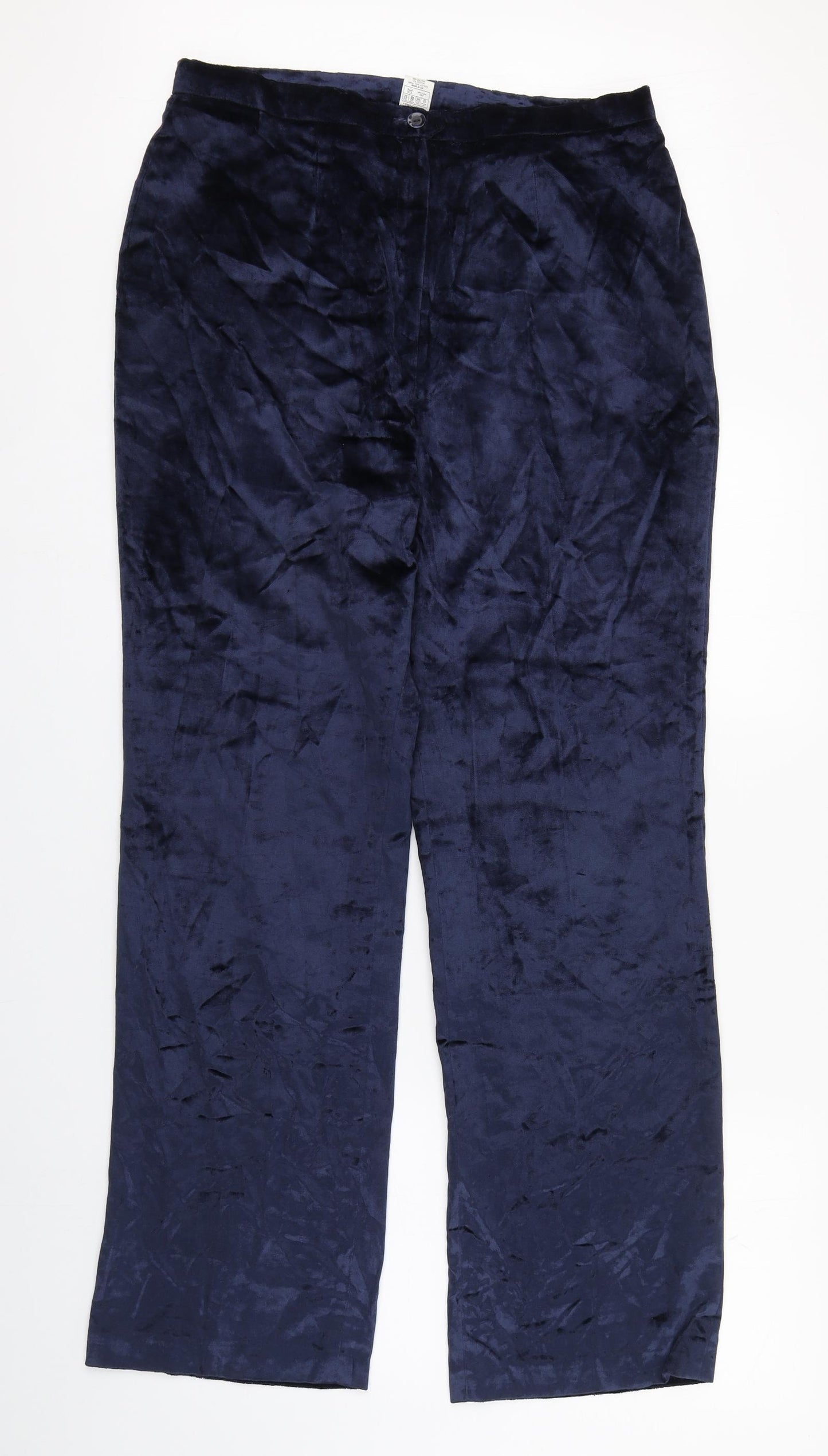 Richards Womens Blue  Viscose Trousers  Size 16 L29 in Regular