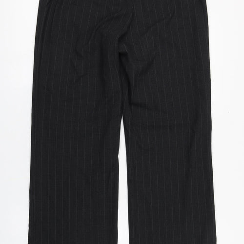 Autonomy Womens Black Striped Polyester Dress Pants Trousers Size 12 L30 in Regular Zip