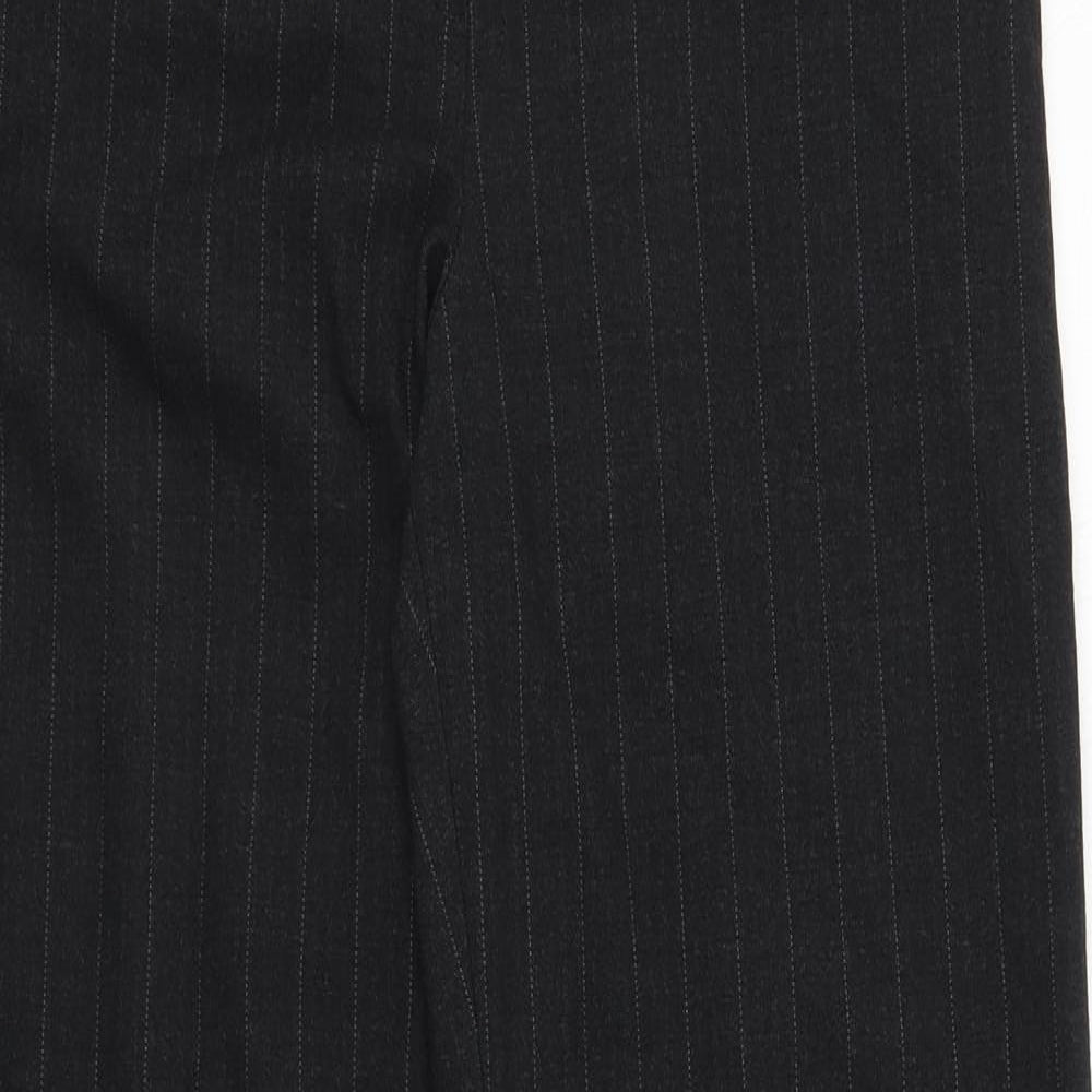 Autonomy Womens Black Striped Polyester Dress Pants Trousers Size 12 L30 in Regular Zip