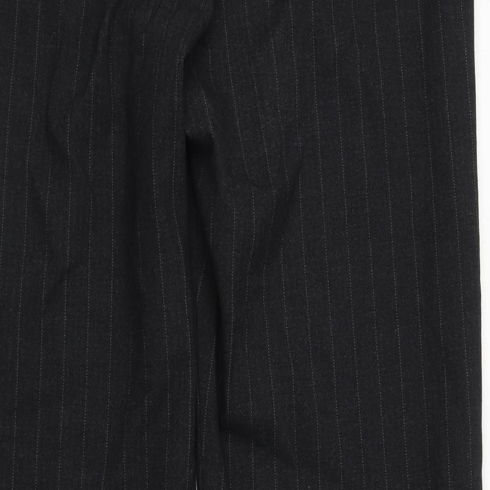 Autonomy Womens Black Striped Polyester Dress Pants Trousers Size 12 L30 in Regular Zip