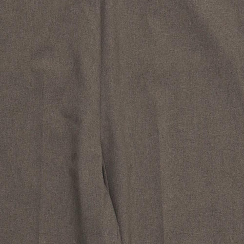 Bonmarché Womens Brown  Polyester Dress Pants Trousers Size 20 L26 in Regular Zip