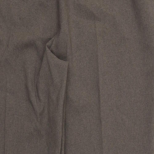 Bonmarché Womens Brown  Polyester Dress Pants Trousers Size 20 L26 in Regular Zip