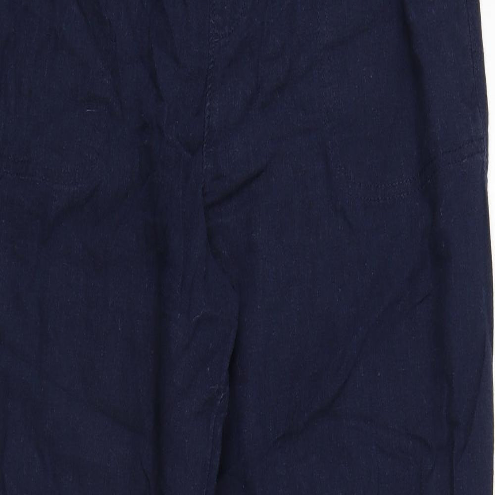 TU Womens Blue  Linen Trousers  Size 12 L30 in Regular