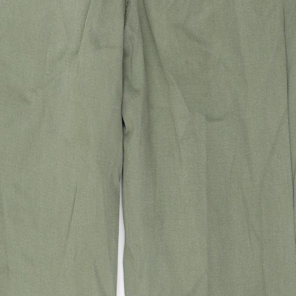NEXT Womens Green  Cotton Straight Jeans Size 12 L28 in Regular Zip