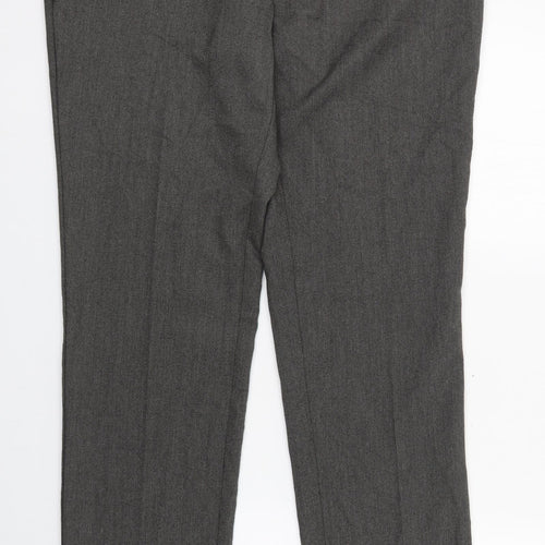 NEXT Mens Grey  Polyester Dress Pants Trousers Size XL L35 in Slim Zip