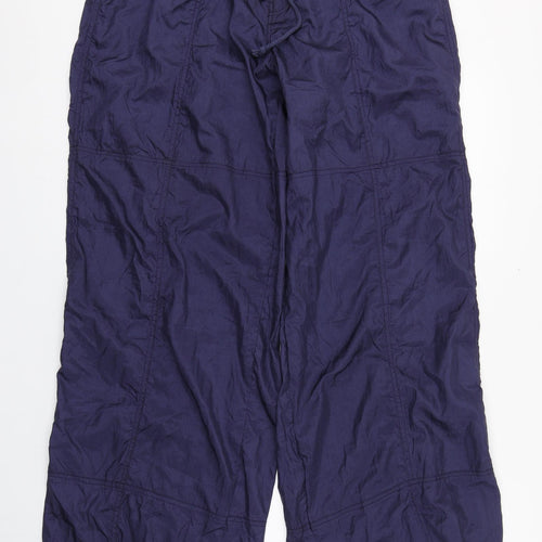 Motel Womens Blue  Polyester Windbreaker Trousers Size S L34 in Regular Zip