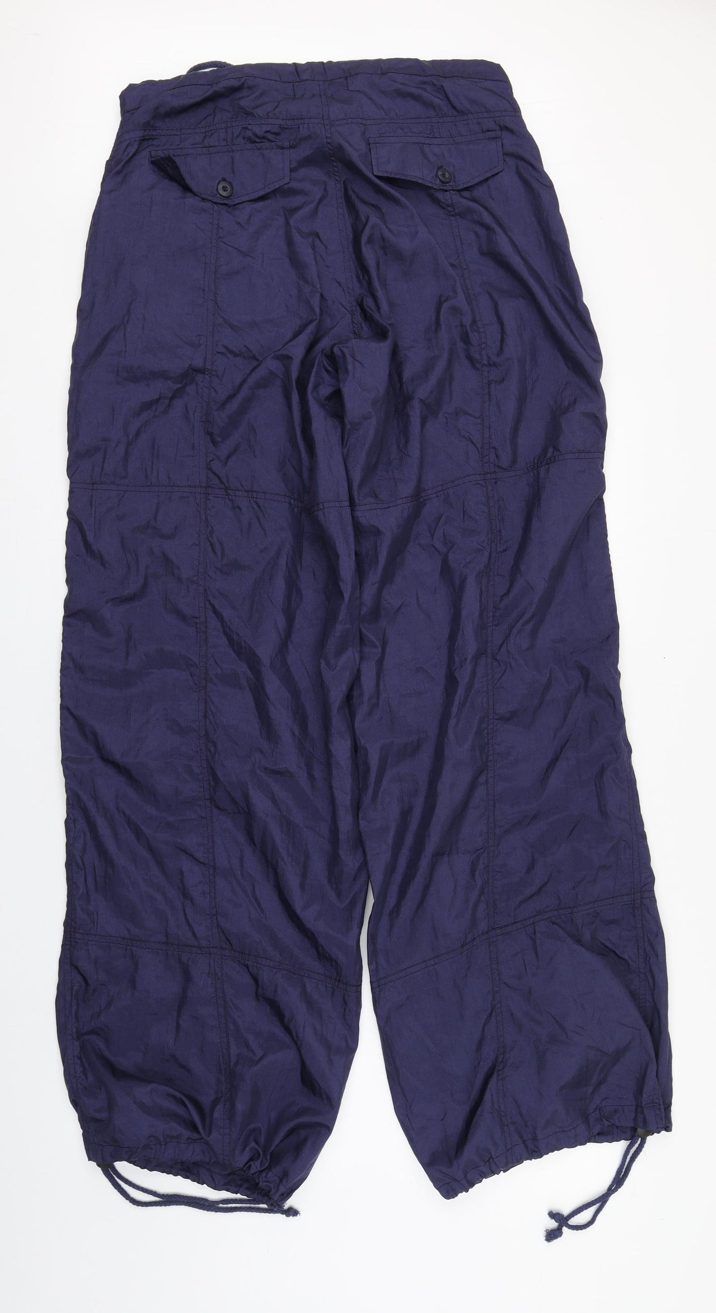 Motel Womens Blue  Polyester Windbreaker Trousers Size S L34 in Regular Zip