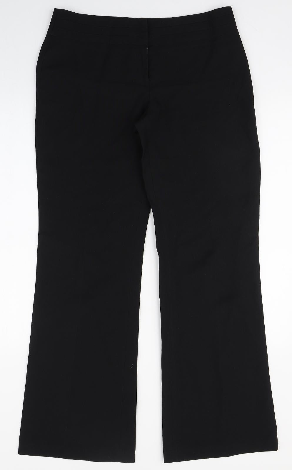 F&F Womens Black  Polyester Trousers  Size 10 L31 in Regular Zip