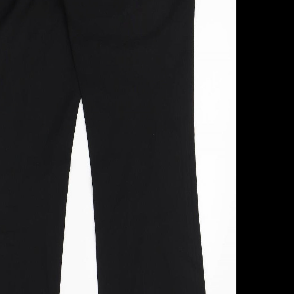 F&F Womens Black  Polyester Trousers  Size 10 L31 in Regular Zip