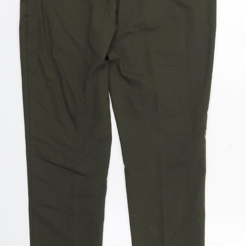 NEXT Womens Green  Cotton Carrot Trousers Size 12 L28 in Regular Zip