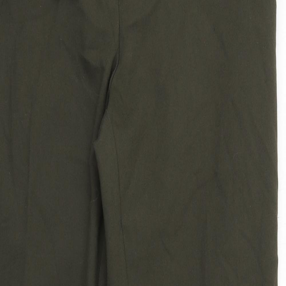 NEXT Womens Green  Cotton Carrot Trousers Size 12 L28 in Regular Zip