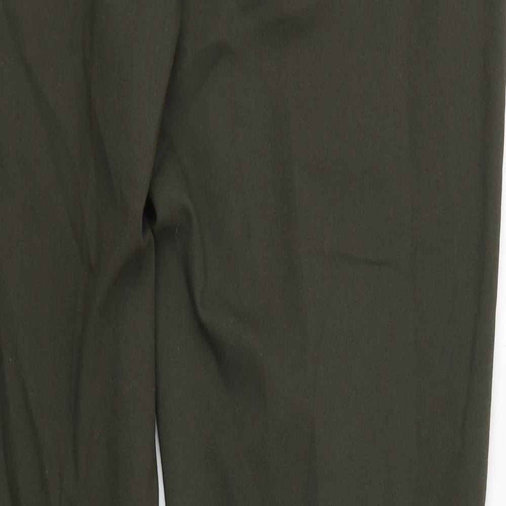NEXT Womens Green  Cotton Carrot Trousers Size 12 L28 in Regular Zip