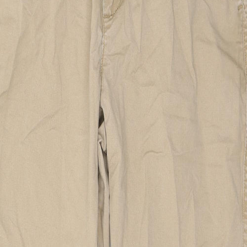 Gap Womens Beige  Cotton Carrot Trousers Size 6 L27 in Regular Zip