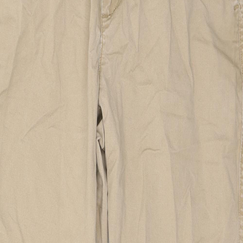 Gap Womens Beige  Cotton Carrot Trousers Size 6 L27 in Regular Zip