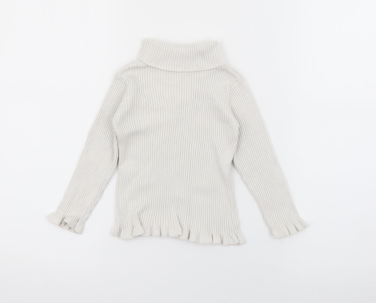 Matalan Girls White  Cotton Pullover Jumper Size 18-24 Months