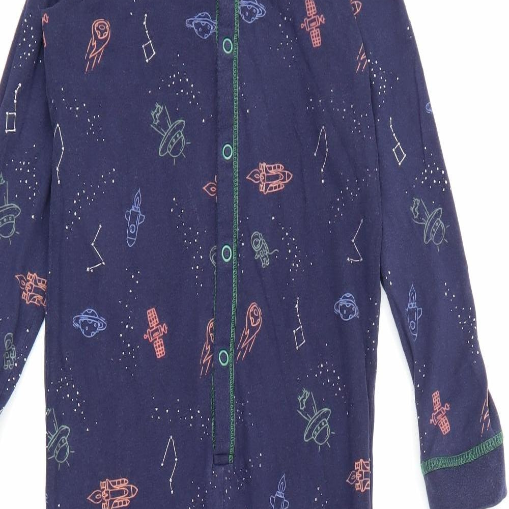 TU Boys Blue Geometric Cotton  One Piece Size 6-7 Years  Snap