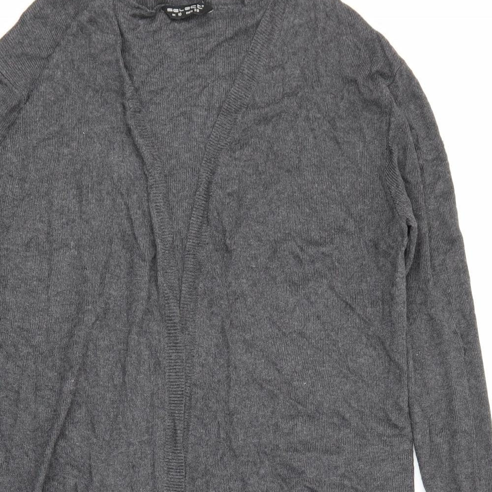 Select Womens Grey V-Neck  Viscose Cardigan Jumper Size 10