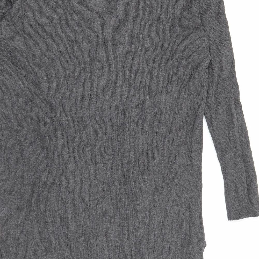 Select Womens Grey V-Neck  Viscose Cardigan Jumper Size 10