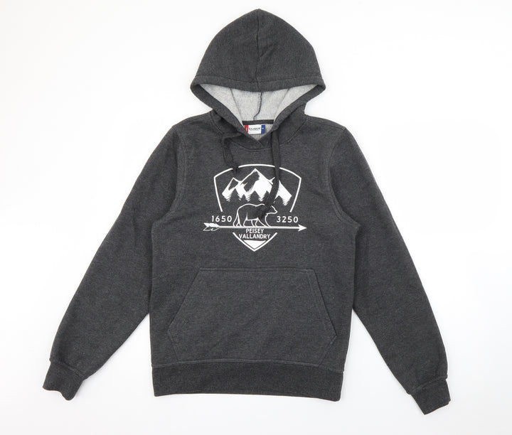 Clique Womens Grey Polyester Pullover Hoodie Size XS - Bear Peisey Vallandry