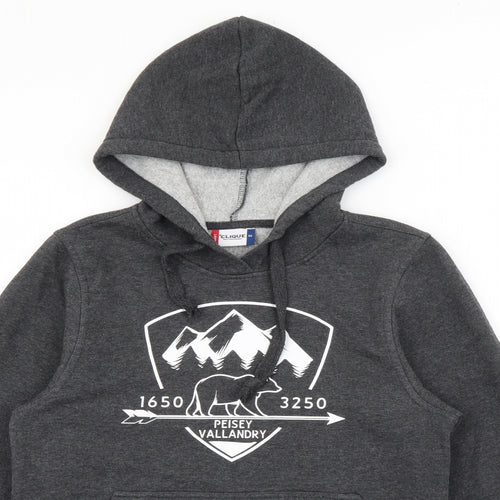 Clique Womens Grey  Polyester Pullover Hoodie Size XS   - Bear Peisey Vallandry