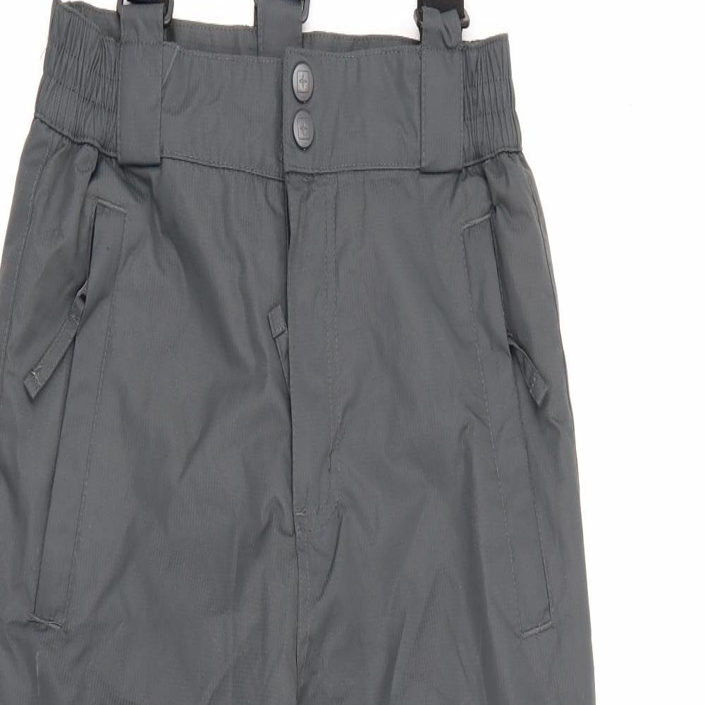 Mountain Warehouse Boys Grey  Polyester Snow Pants Trousers Size 11-12 Years  Regular Snap