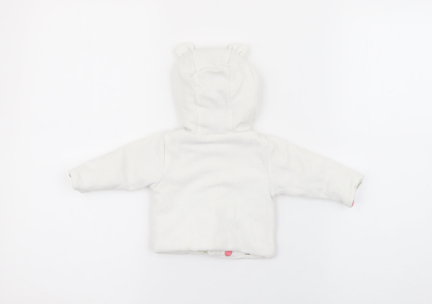 Primark Baby White   Jacket  Size Newborn   Snap - Winnie the Pooh