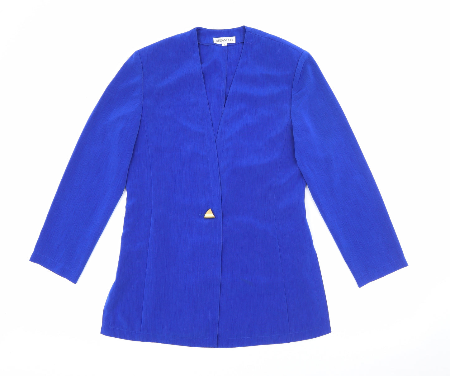 Windsmoor Womens Blue V-Neck  Polyester Cardigan Jumper Size 8