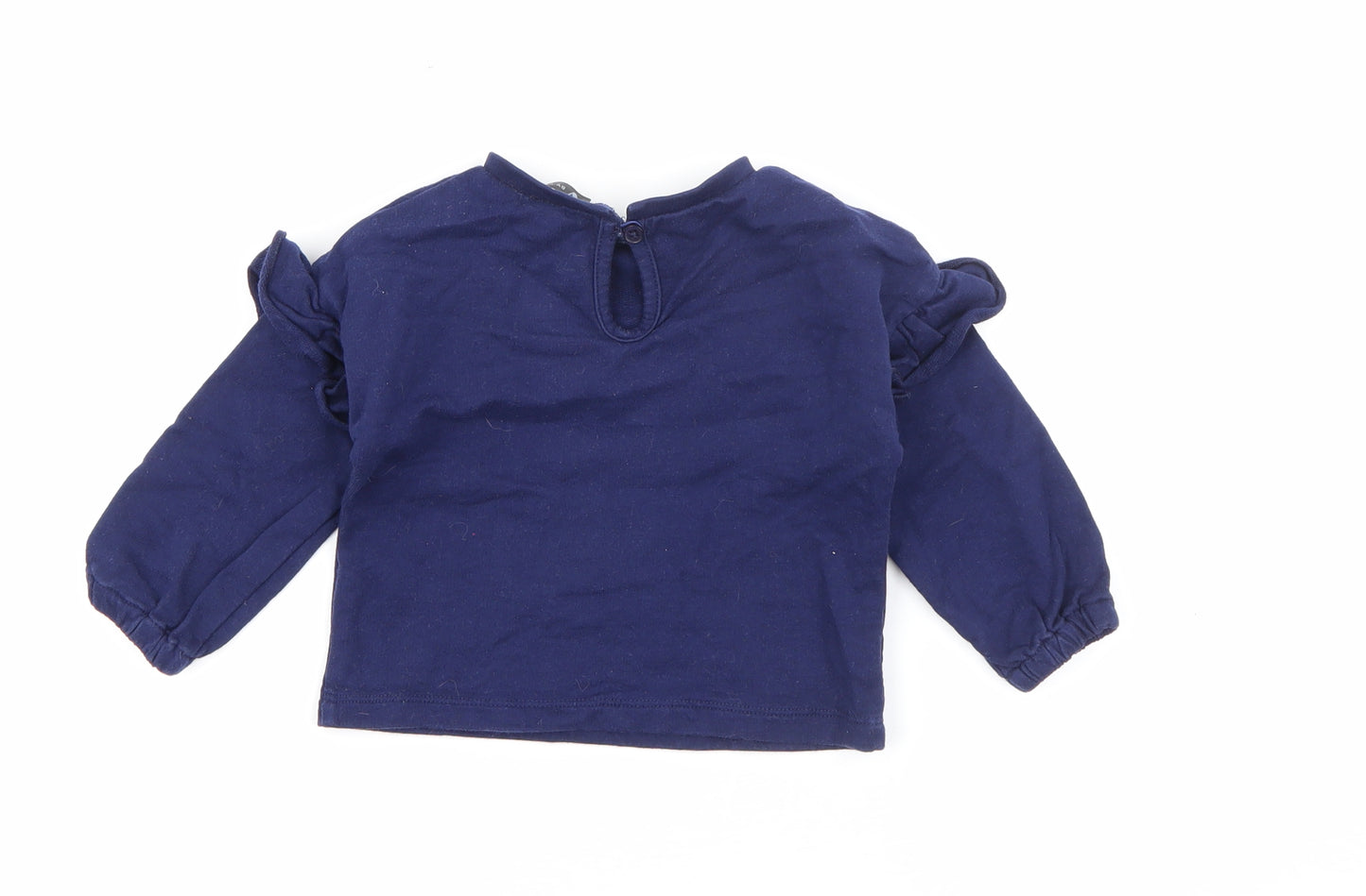 Very Baby Blue  Cotton Pullover Jumper Size 9-12 Months   - Star