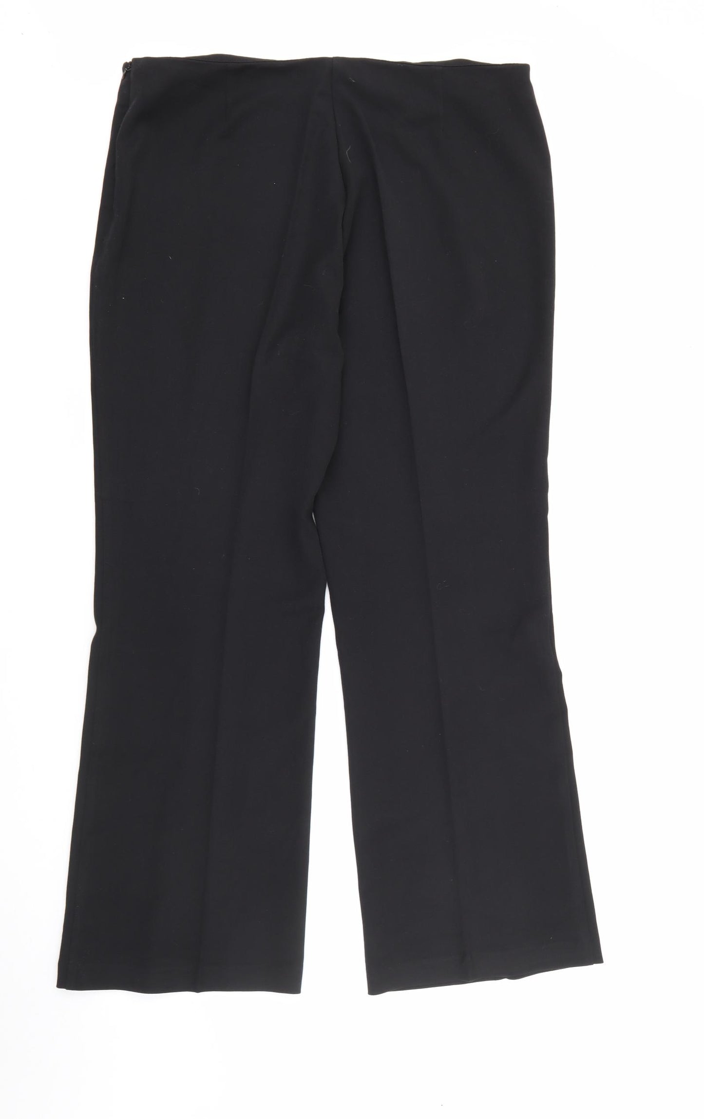 Papaya Womens Black  Polyester Trousers  Size 18 L29 in Regular Zip