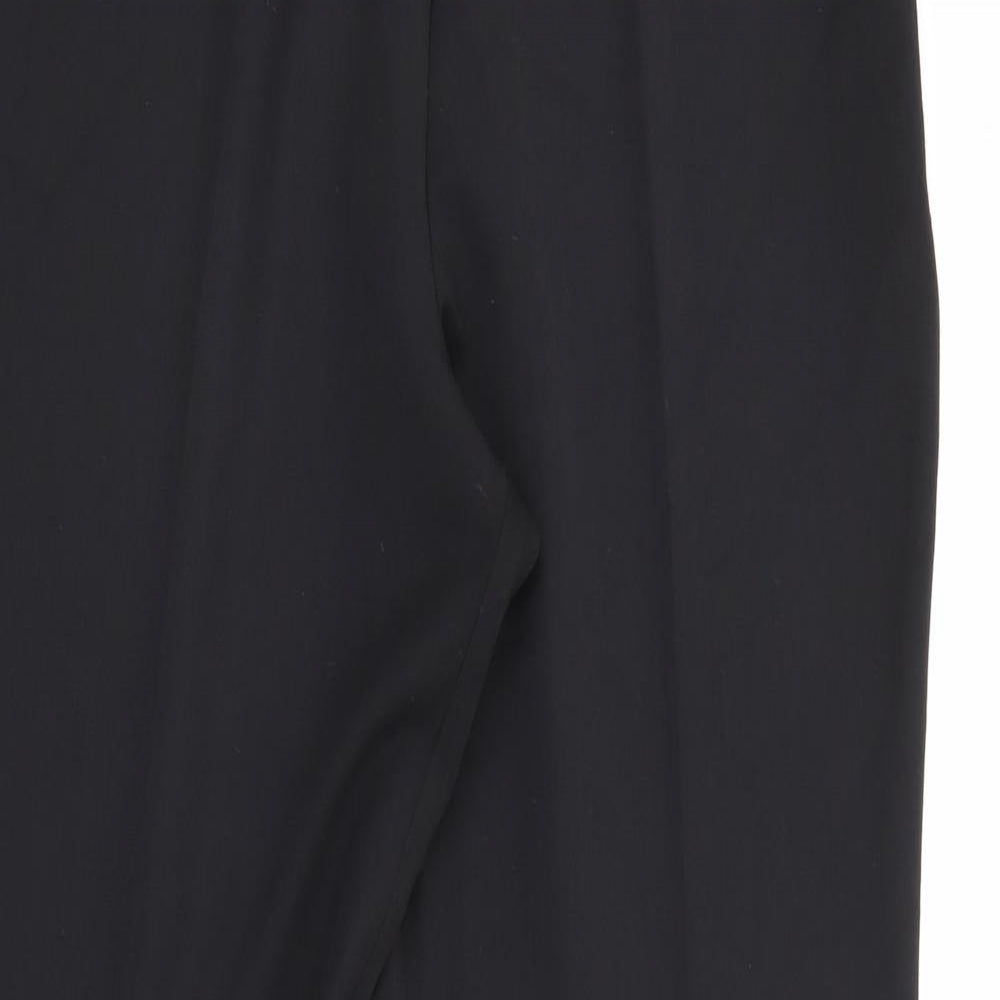 Papaya Womens Black  Polyester Trousers  Size 18 L29 in Regular Zip