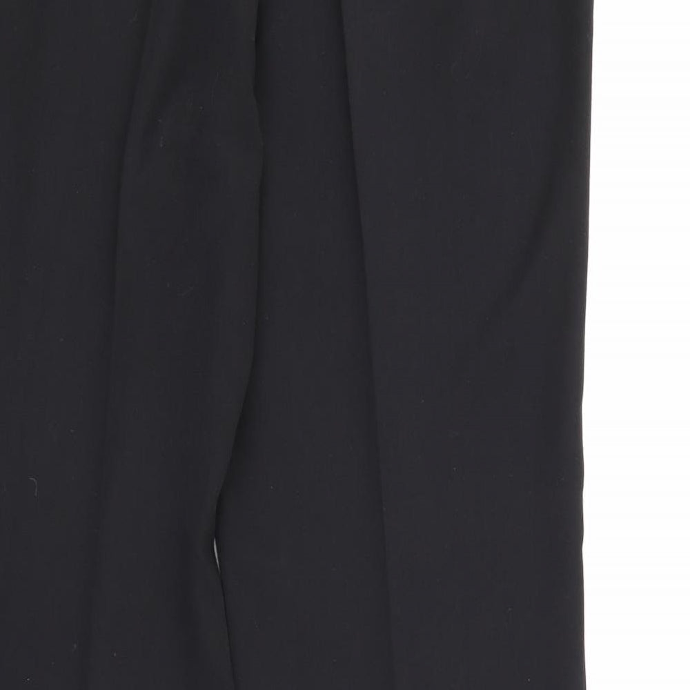 Papaya Womens Black  Polyester Trousers  Size 18 L29 in Regular Zip