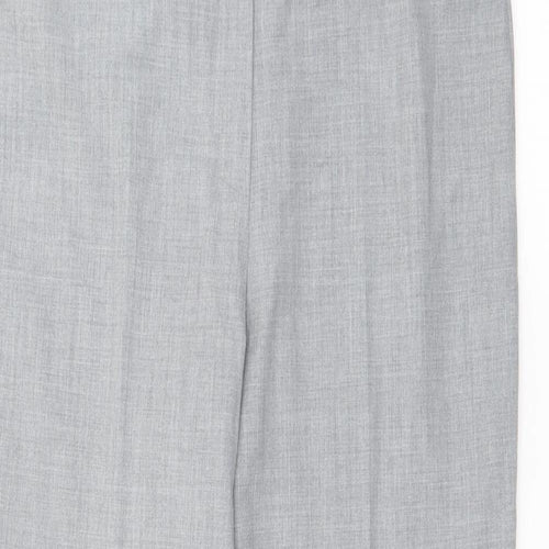 Marks and Spencer Womens Grey  Polyester Trousers  Size 12 L27 in Regular Zip