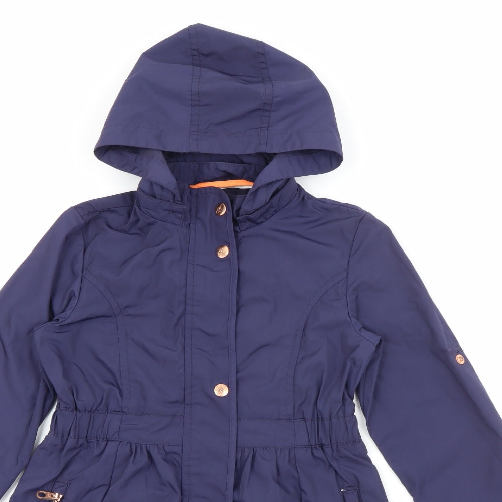 Baker Girls Blue   Rain Coat Coat Size 7 Years  Zip