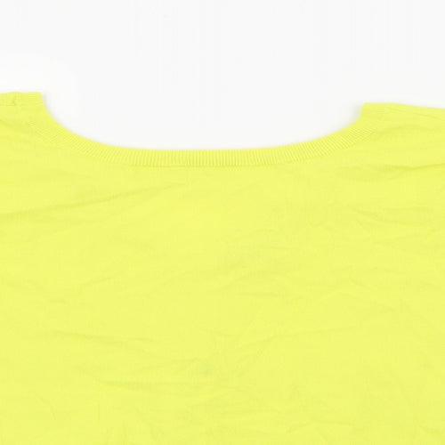 NEXT Womens Yellow Crew Neck  Viscose Pullover Jumper Size 12