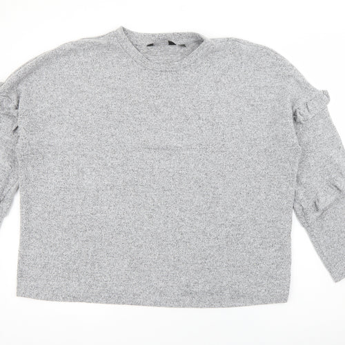 Dorothy Perkins Womens Grey Crew Neck  Polyester Pullover Jumper Size 18