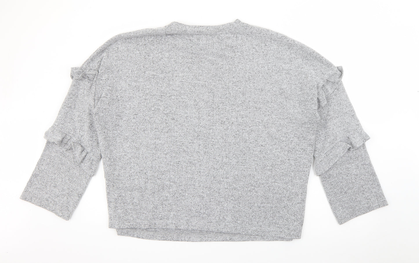 Dorothy Perkins Womens Grey Crew Neck  Polyester Pullover Jumper Size 18