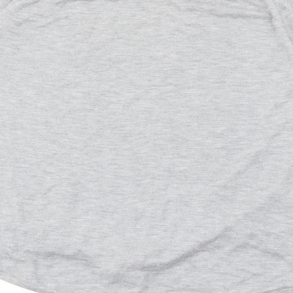 Marks and Spencer Womens Grey Crew Neck  Viscose Pullover Jumper Size S